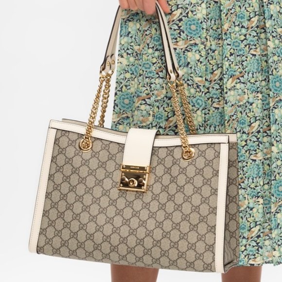 💎✨BEAUTIFUL✨💎 GUCCI GG Padlock Medium Chain Shoulder Bag - Picture 1 of 15